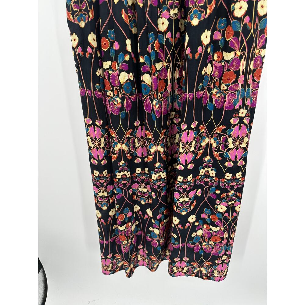Anthropologie Women Quilted Dark Floral Boho Maxi Dress Size 2X Boho Long Summer - Picture 5 of 9